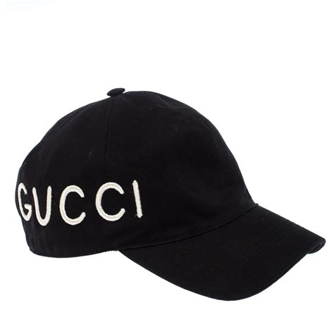 black hat gucci|all black Gucci hat.